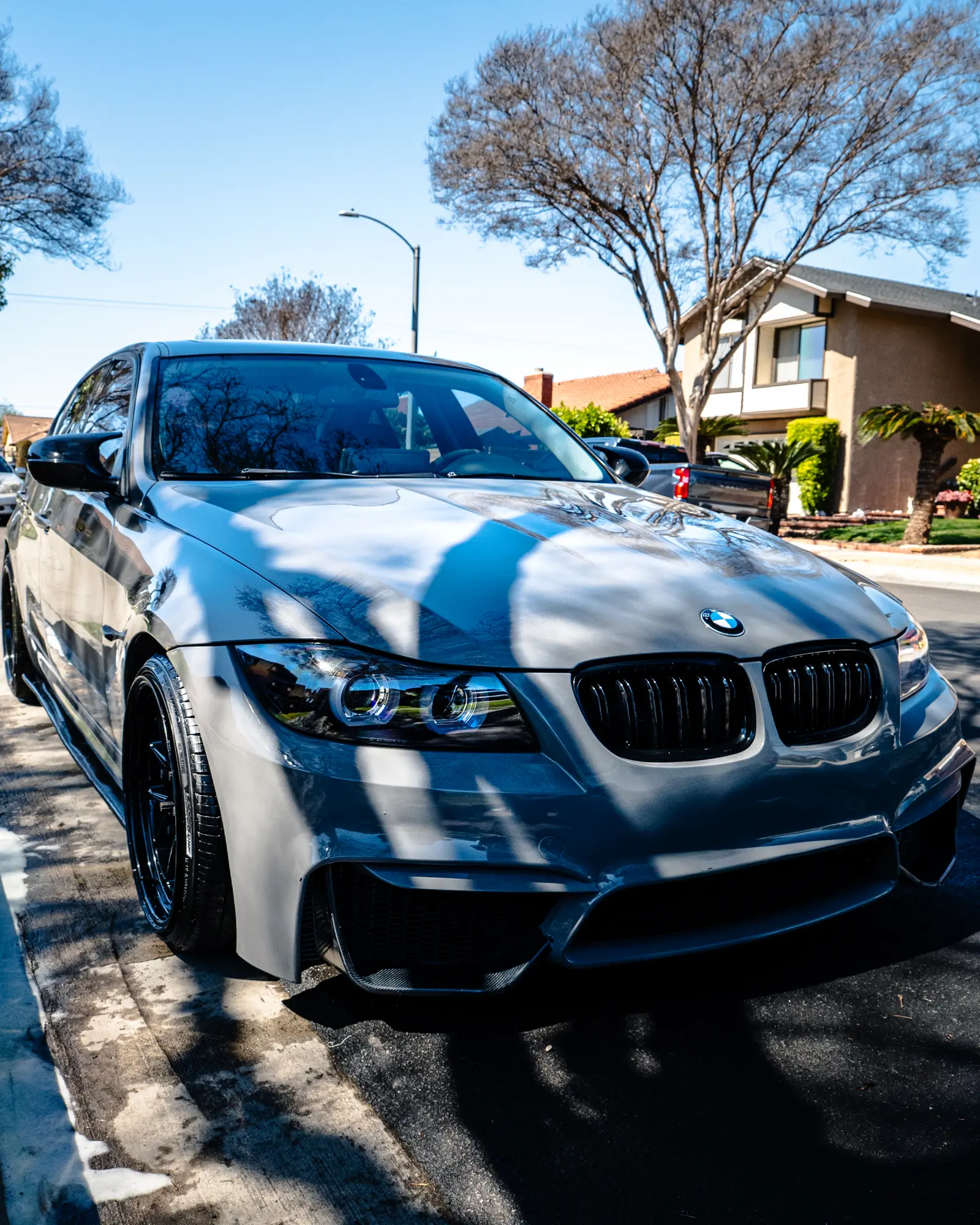 Gray BMW M3 after an exterior detail