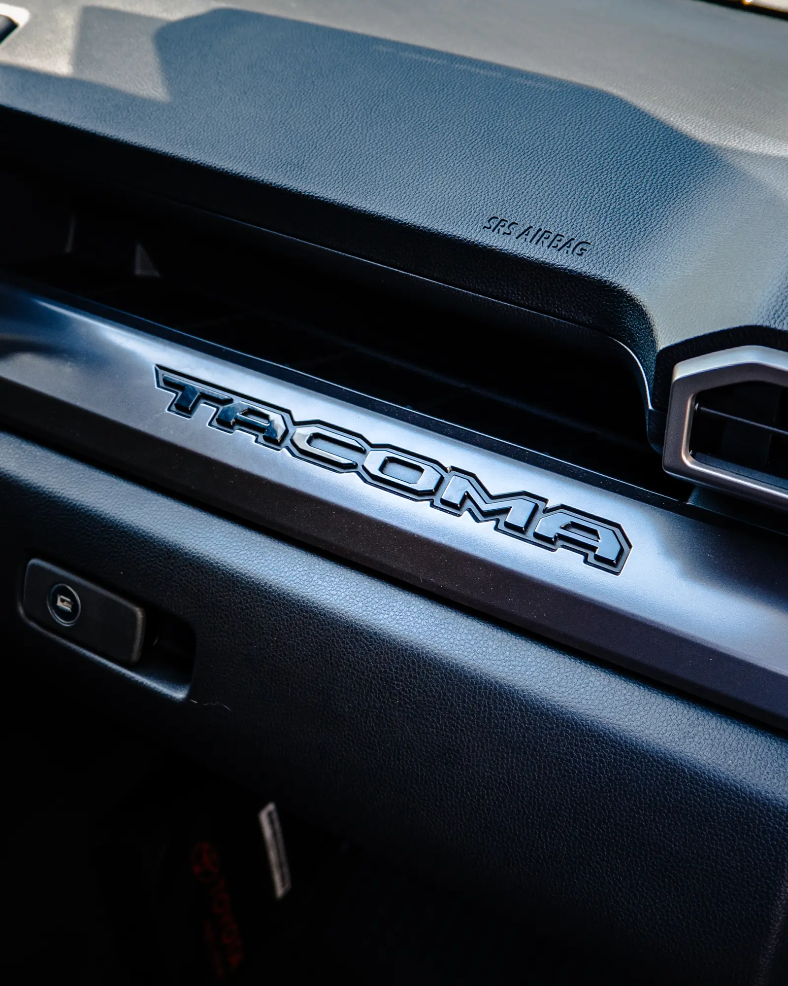 Toyota Tacoma dash trim after an interior detail