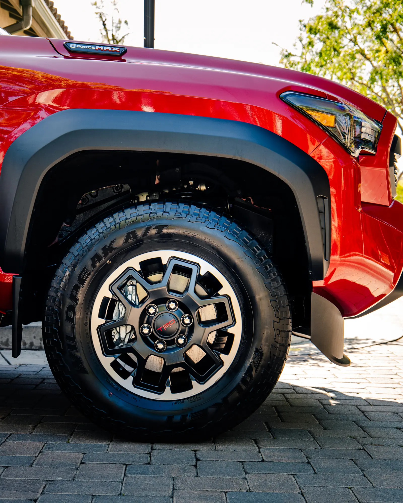 Toyota Tacoma wheel and tire after a detail