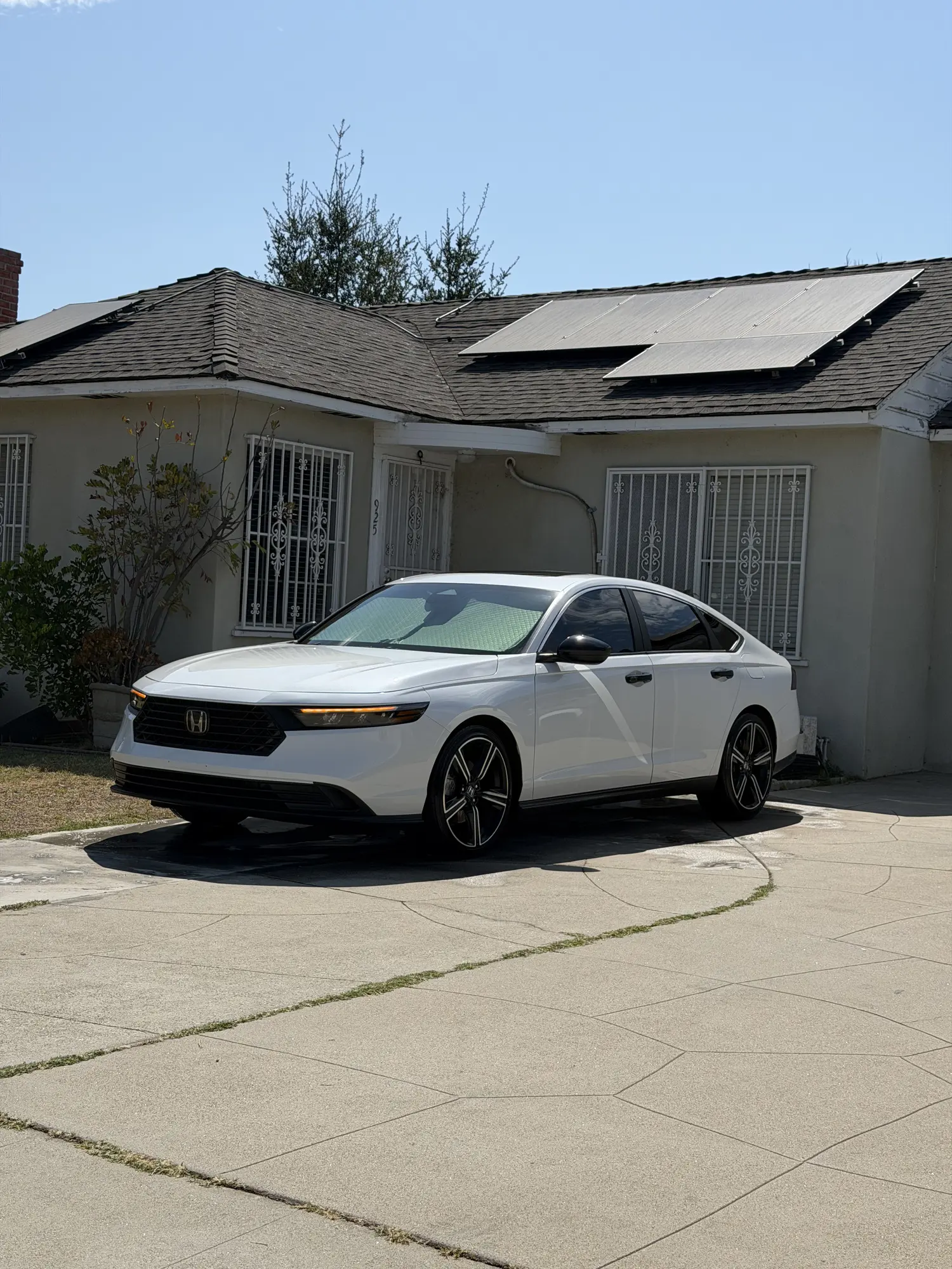 White Honda Accord after an exterior detail